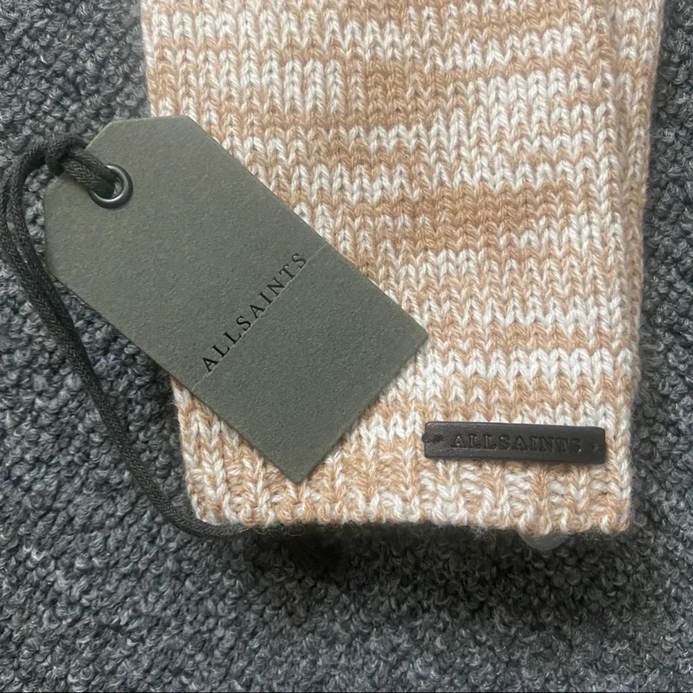 Nwt allsaints marled armwarmer almond brown